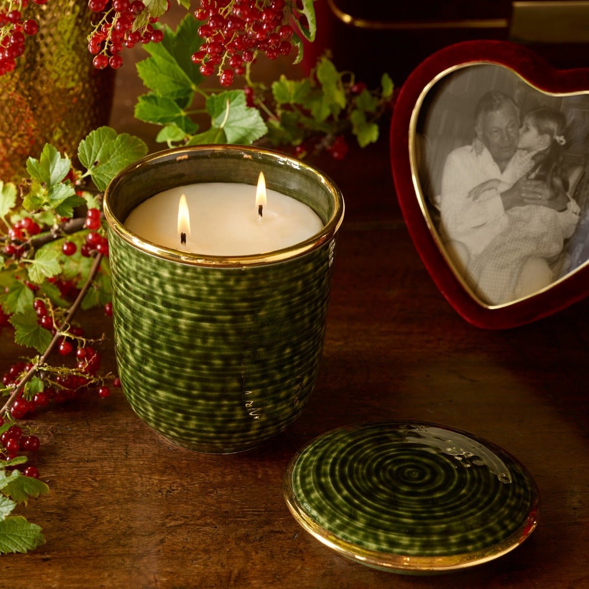 AERIN Savoy Candle Nendaz Cypress | 25oz Large Candle Burns 64 Hours at Fig Linens and Home 2