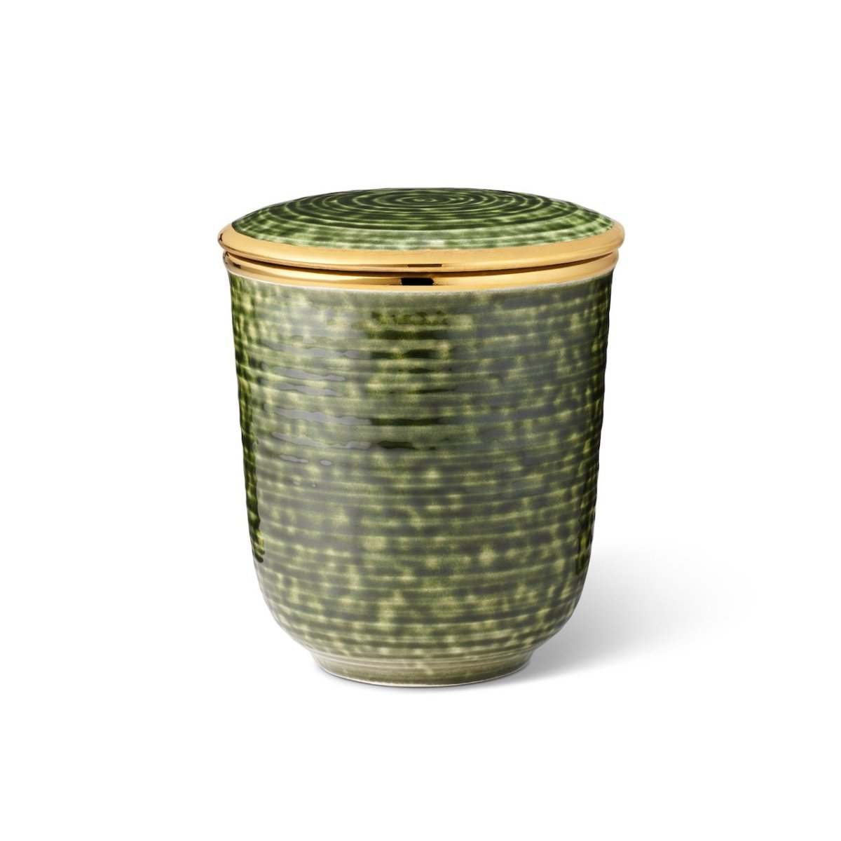 AERIN Savoy Candle Nendaz Cypress at Fig Linens and Home with Lid On