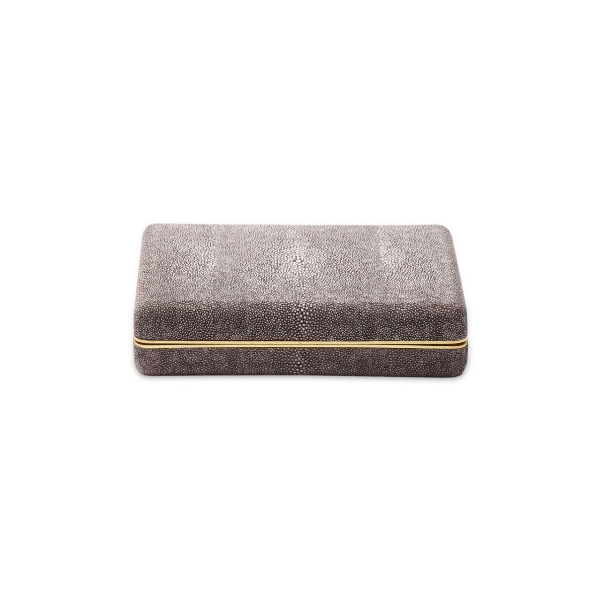 Shagreen Card Set in Chocolate by AERIN at Fig Linens and Home - Closed Container