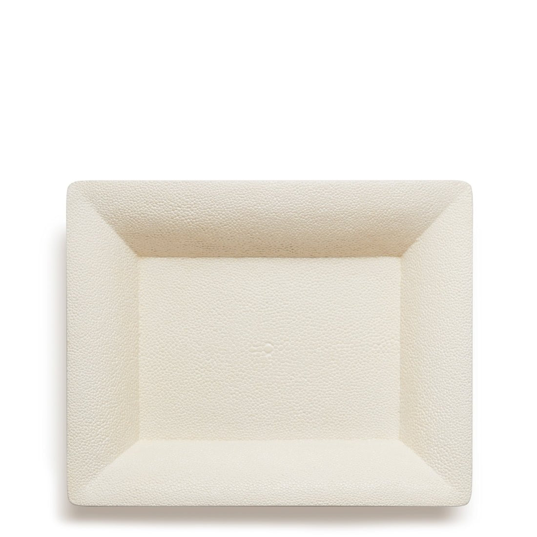AERIN Shagreen Rectangular Vide Poche in Cream | Small Catchall Tray at Fig Linens and Home 2