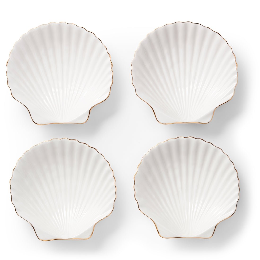 Shell Appetizer Plates Set of 4 by AERIN at Fig Linens and Home 4