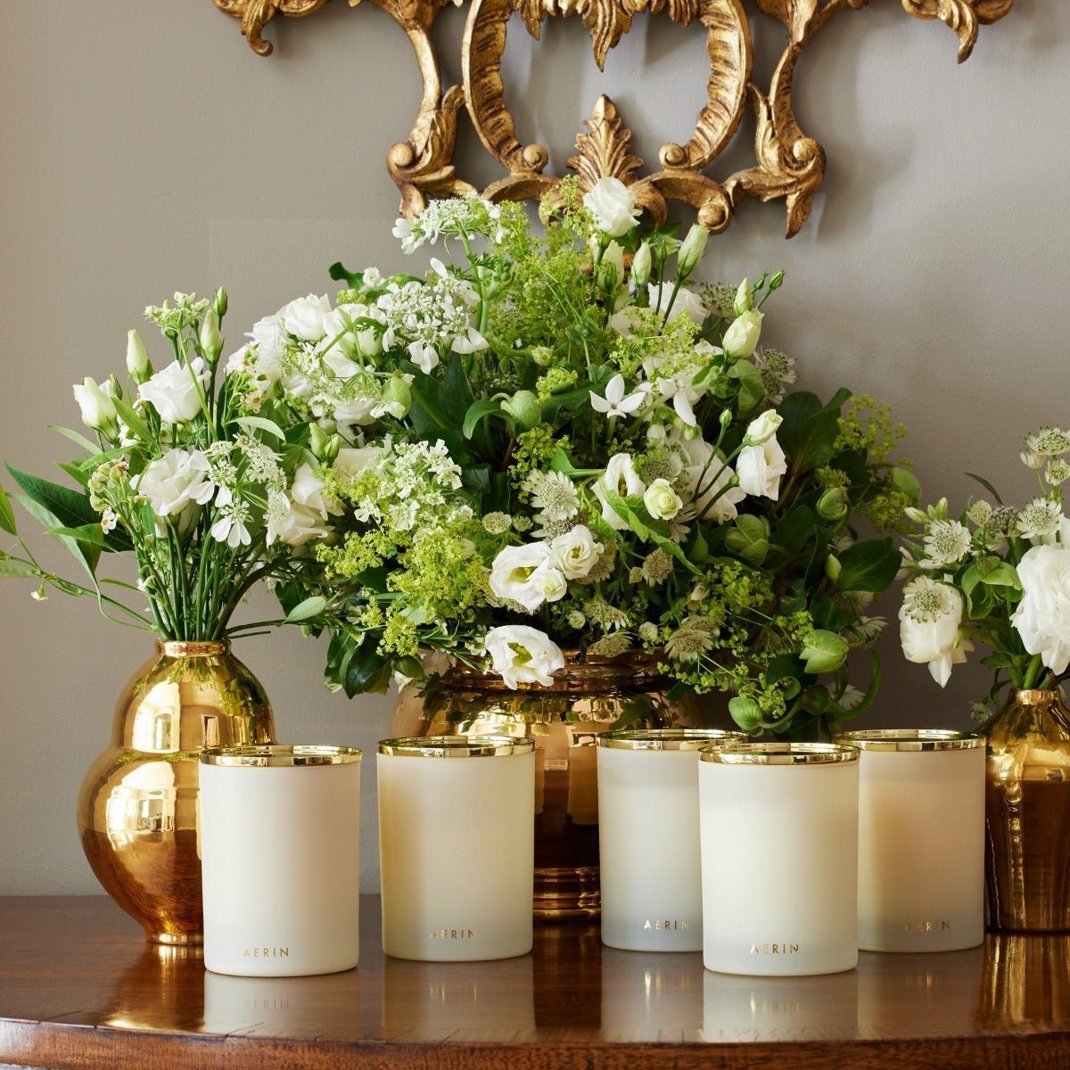 Siena L'Ansecoy Orange Blossom Candle 9.5 oz by AERIN 3.2"L x 3.2W" x 4.0H" L'Ansecoy Orange Blossom at FIG LINENS AND HOME 3