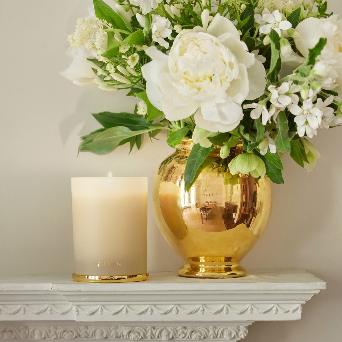 AERIN Small Vase in Siena Gold | Decor at Fig Linens and Home