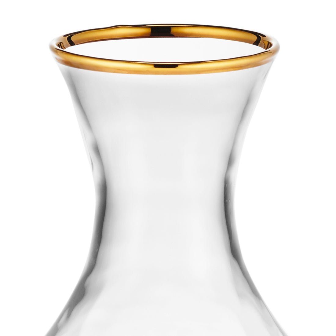 Sophia Crystal Carafe by AERIN - Detail of Gold Paint - Fig Linens and Home