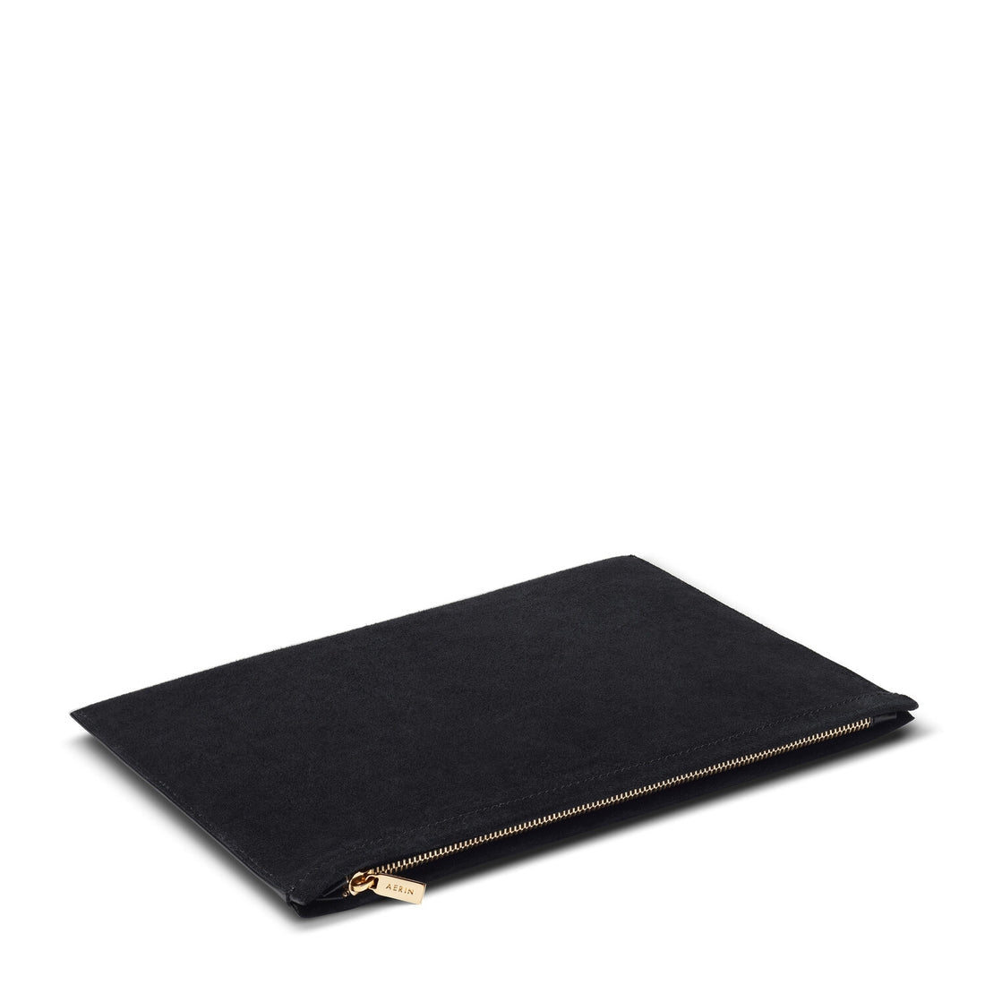 Suede Pouch Black by AERIN at Fig Linens and Home - View 1