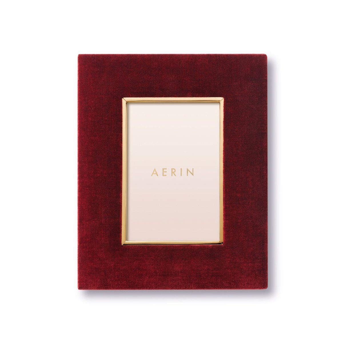 Valentina Velvet Frame - 4 x 6 in Cinnabar by AERIN at Fig Linens and Home 2