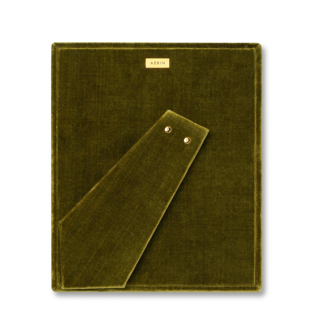 Valentina Velvet Frame - 5 x 7 - Moss by AERIN at Fig Linens and Home - Back of Frame View