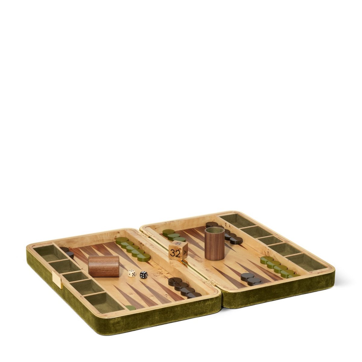 Velvet Backgammon in Moss by AERIN at Fig Linens and Home 3