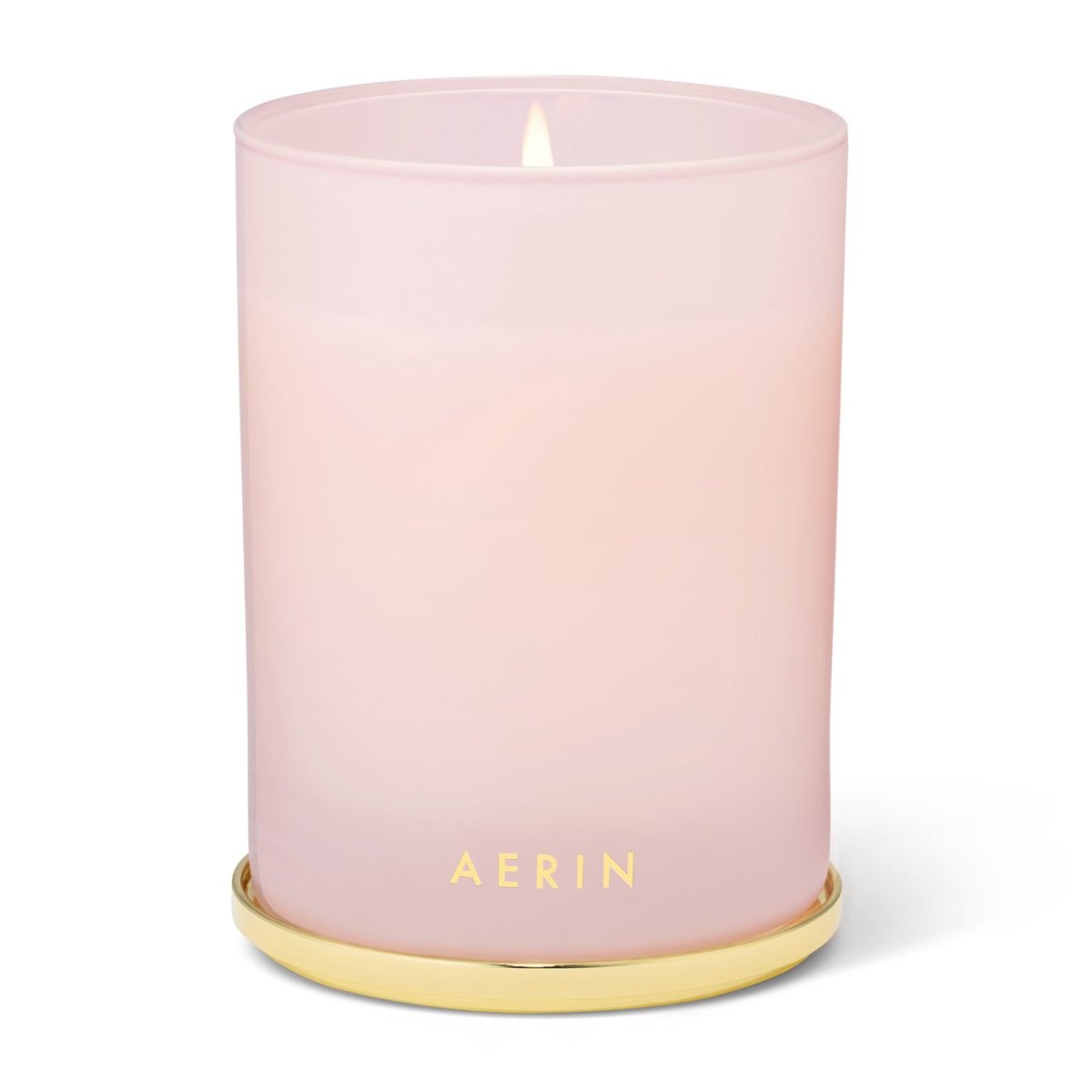 Villandry 9.5oz Candle by AERIN shown with Flame - Fig Linens and Home