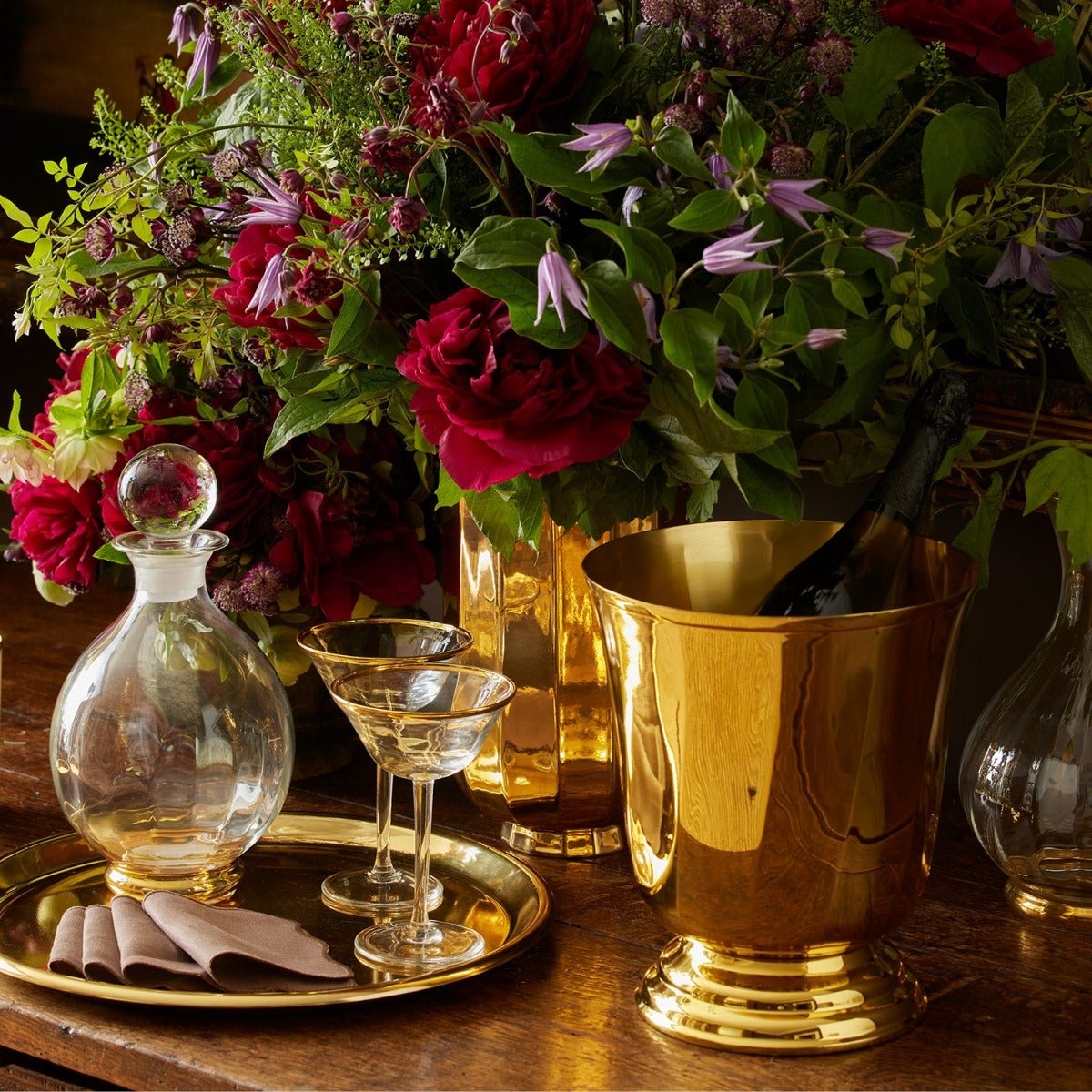 Vita Large Ice Bucket by AERIN - Lifestyle View 2 at Fig Linens and Home