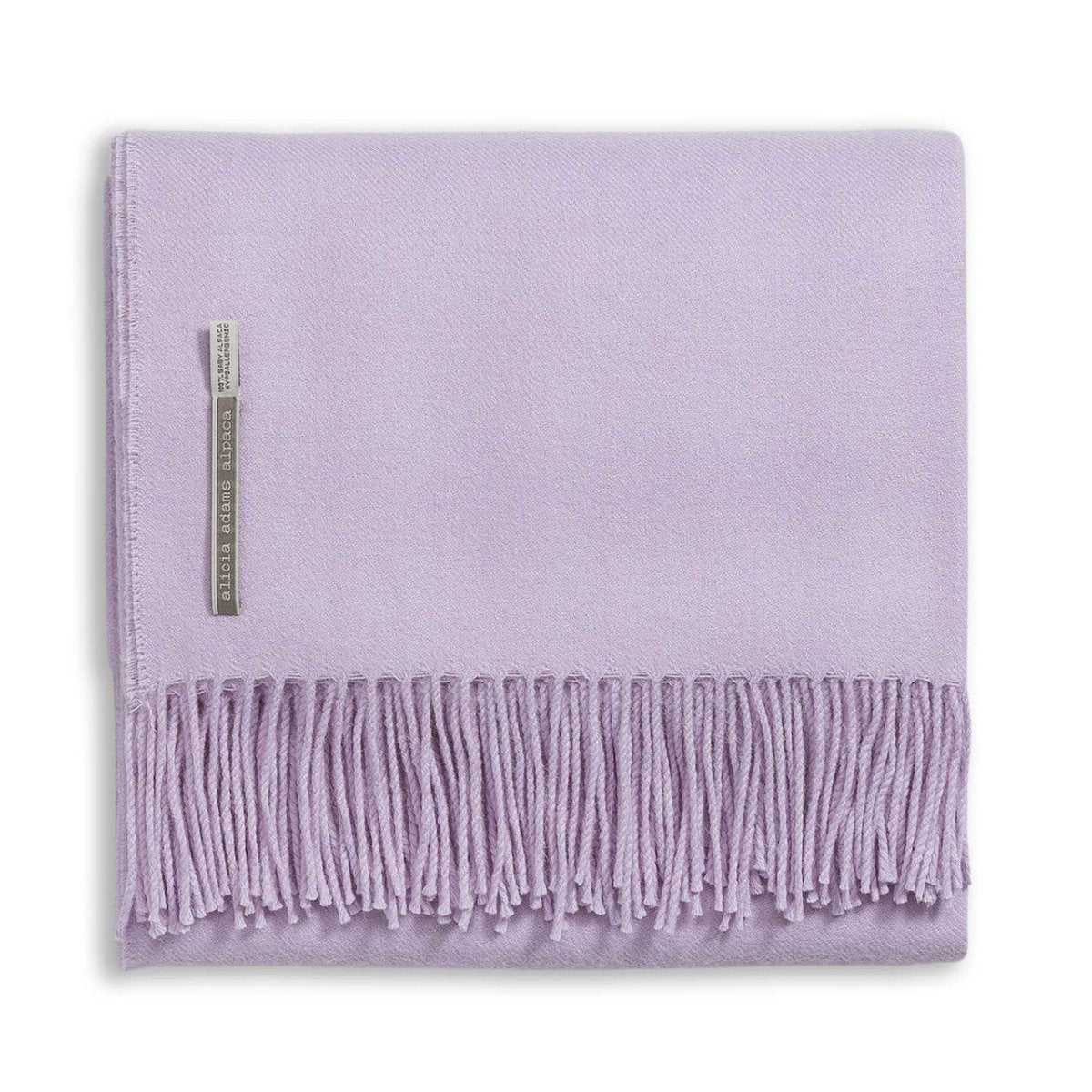 Alicia Adams Alpaca Classic Throw in Solid Lavender at Fig Linens and Home