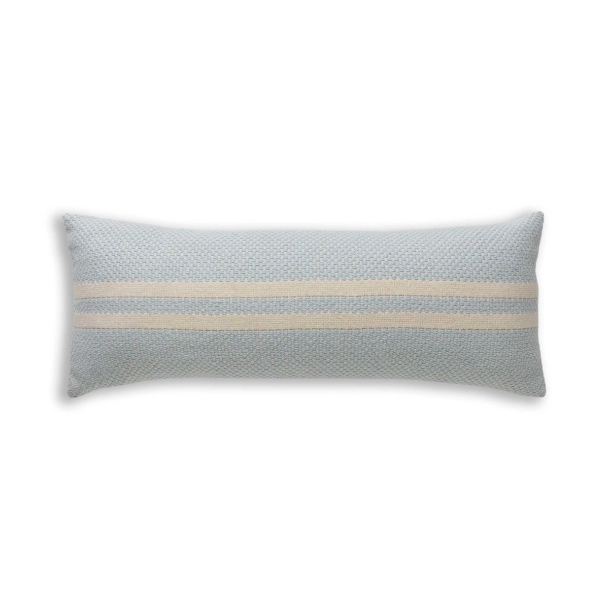Big Sur Long Lumbar Pillow in Spa Blue / Ivory | Alicia Adams Alpaca at Fig Linens and Home
