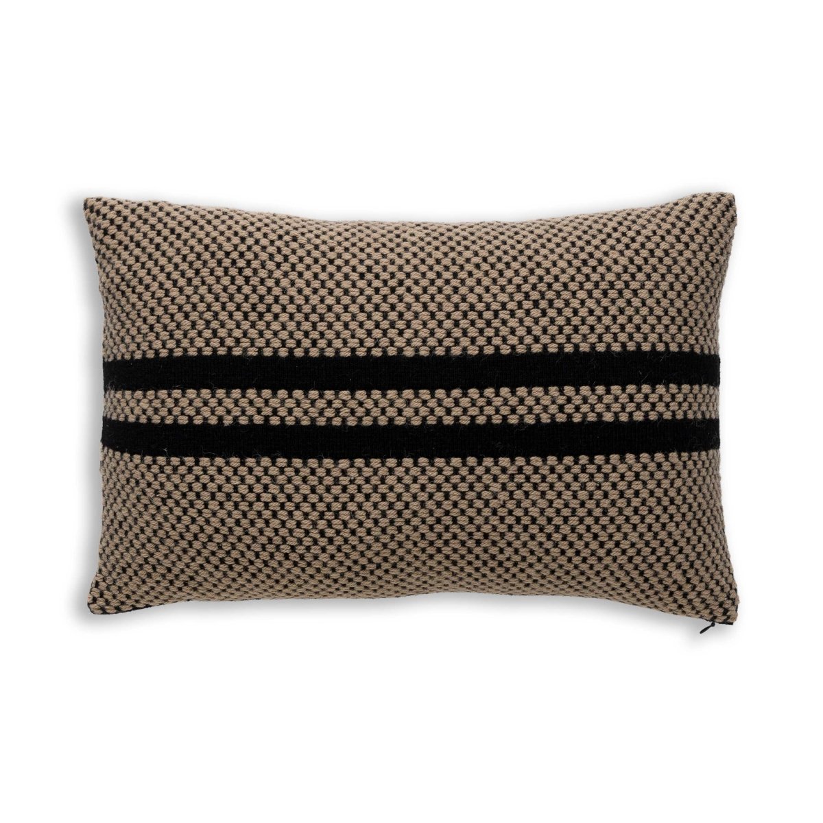 Big Sur Lumbar Pillow in Light Camel / Black | Alicia Adams Alpaca at Fig Linens and Home