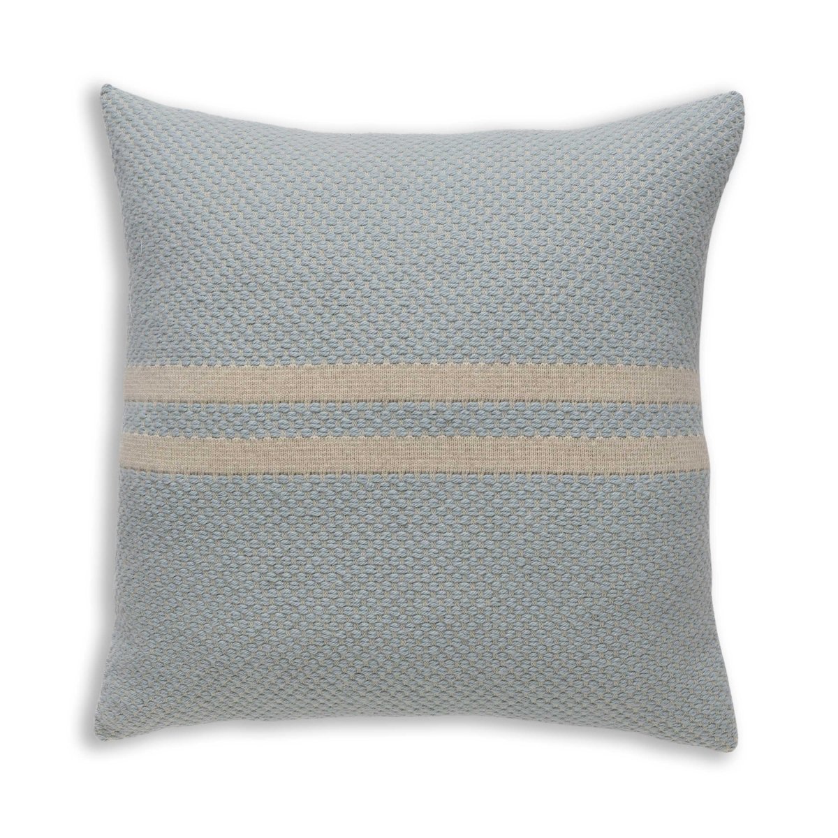 Big Sur Square Pillow in Spa Blue / Ivory | Alicia Adams Alpaca at Fig Linens and Home
