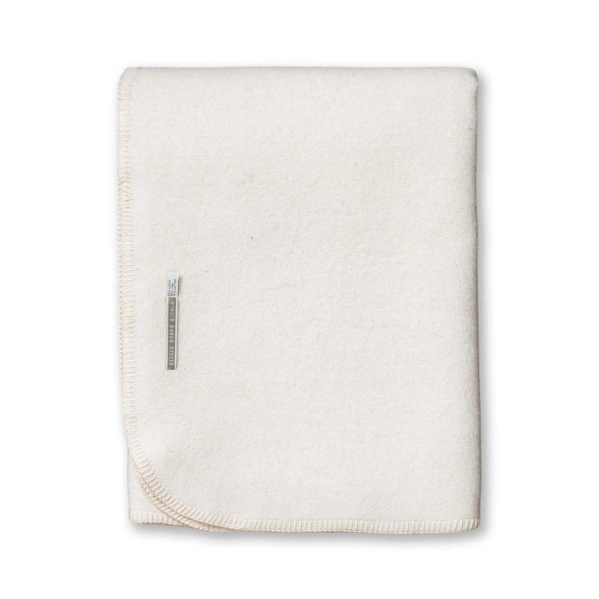Field Throw Blanket in Ivory | Alicia Adams Alpaca at Fig Linens and Home