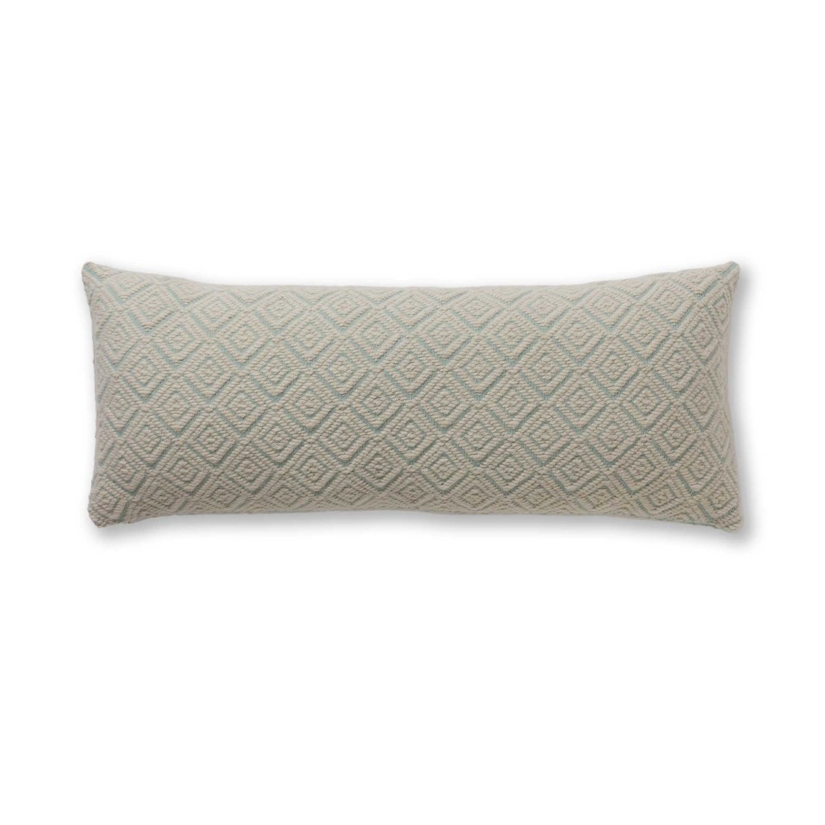 Mystic Long Lumbar Pillow in Aqua / Ivory | Alicia Adams Alpaca at Fig Linens and Home