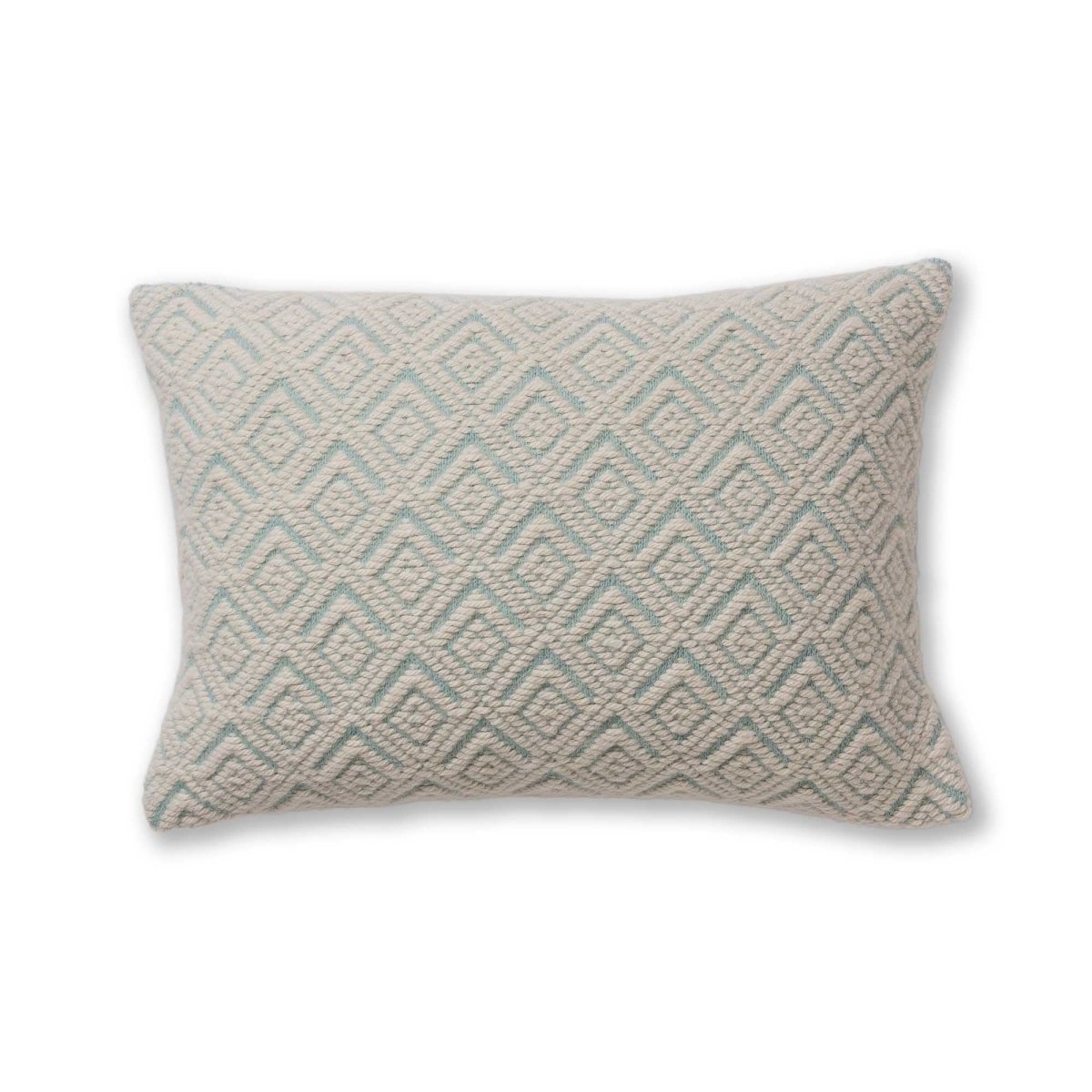 Mystic Lumbar Pillow in Aqua / Ivory | Alicia Adams Alpaca at Fig Linens and Home