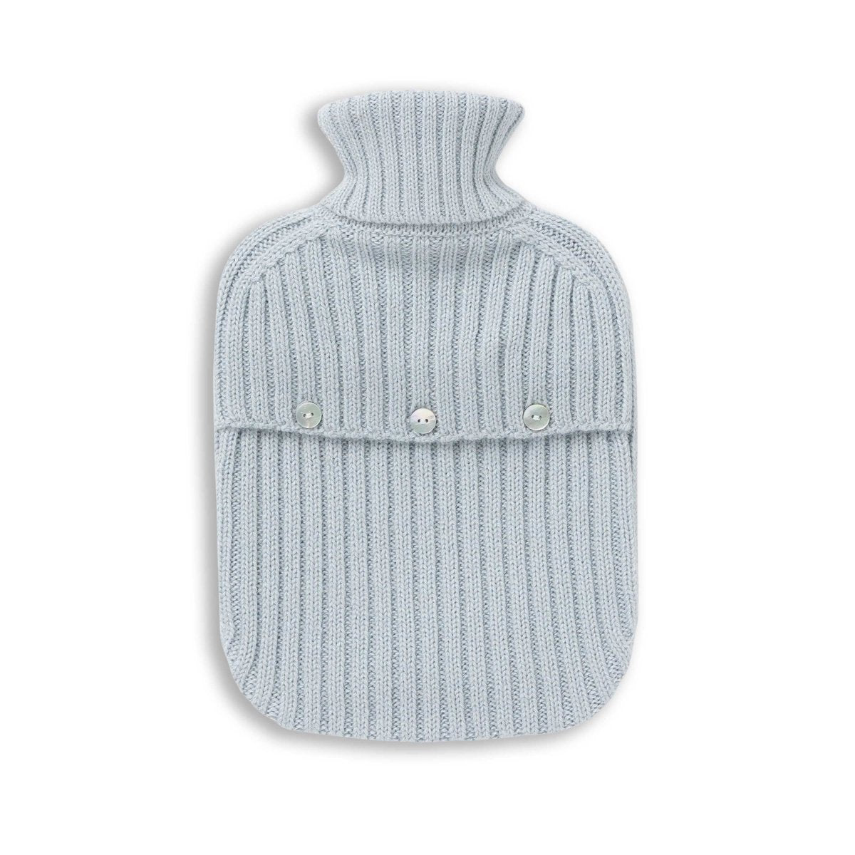 Ribbed Hot Water Bottle by Alicia Adams Alpaca - Button Side at Fig Linens and Home