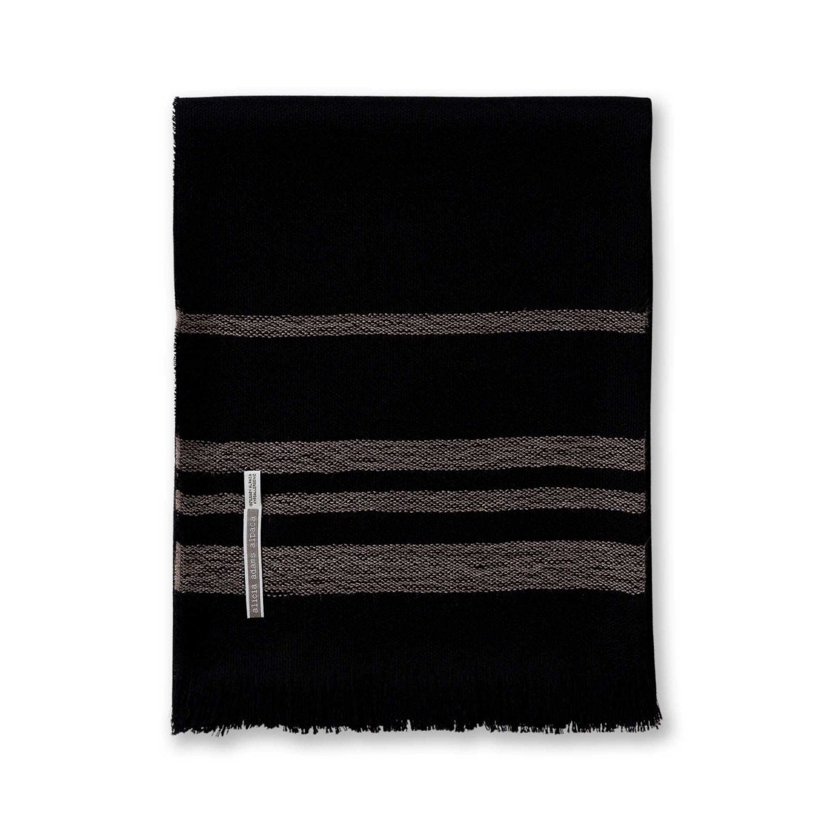 Sail Throw in Black / Taupe | Alicia Adams Alpaca at Fig Linens and Home