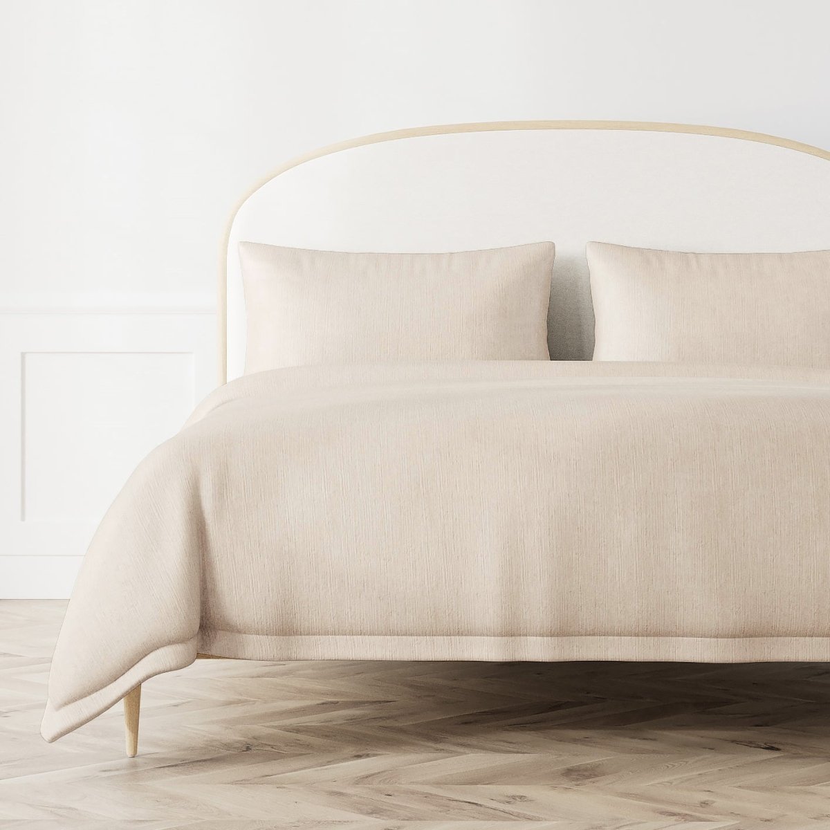 Ann Gish Aspen Pearl Duvet Cover and Pillow Shams at Fig Linens and Home