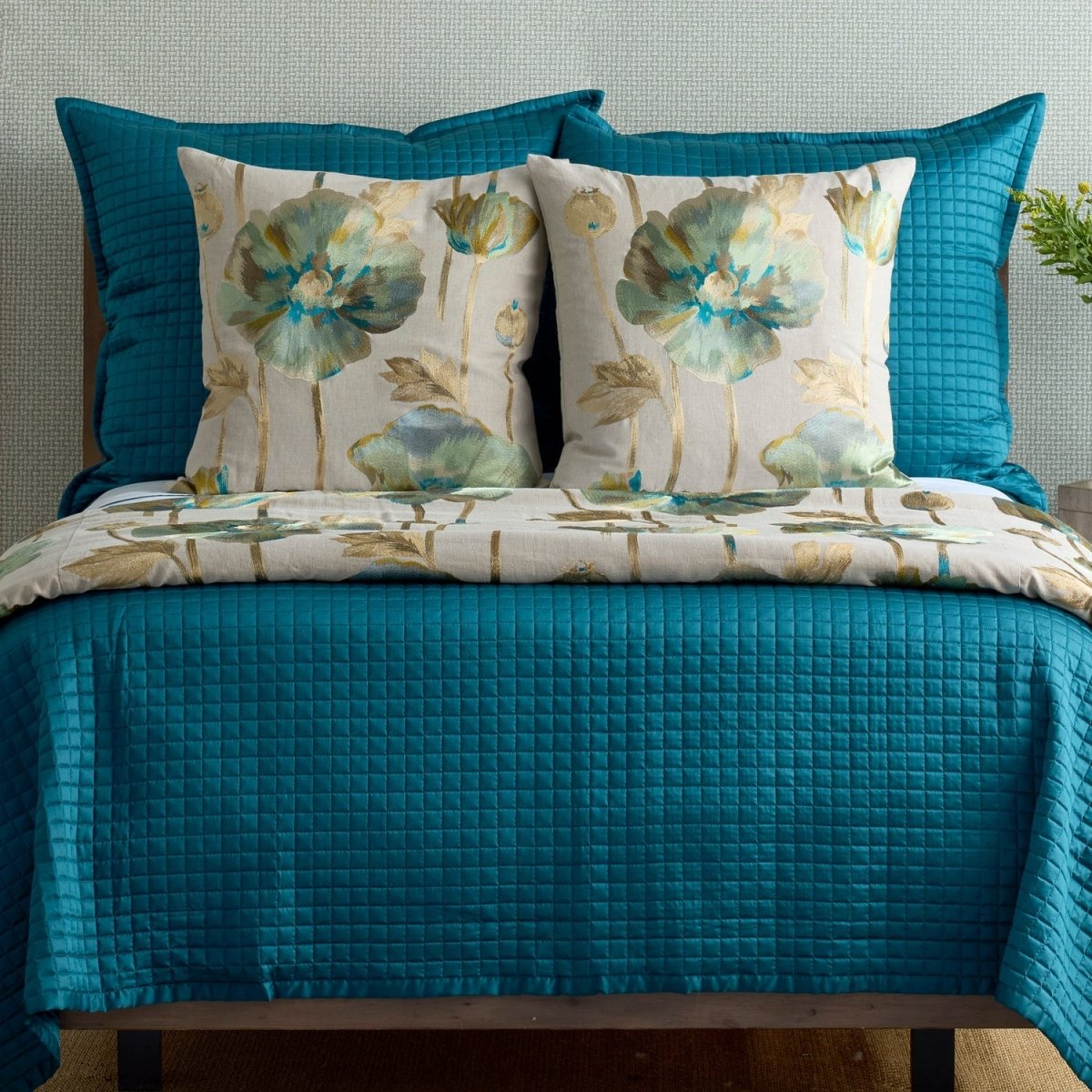 Opium Azure Throw by Ann Gish at Fig Linens and Home - Lifestyle 6