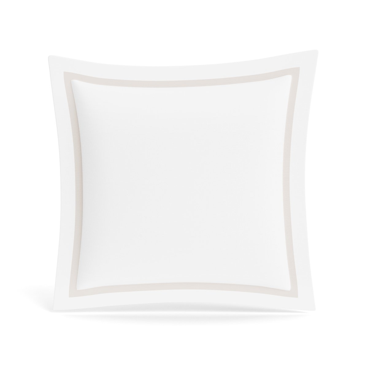 Euro Sham in White and Silver | Ready-to-Bed 2.0 Cotton & Trim Pillow Shams by Ann Gish