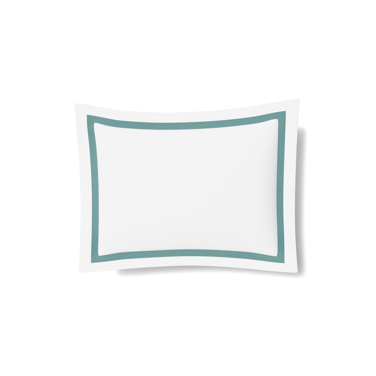 Pillow Sham in White and Caribbean | Ready-to-Bed 2.0 Cotton & Trim Pillow Shams by Ann Gish
