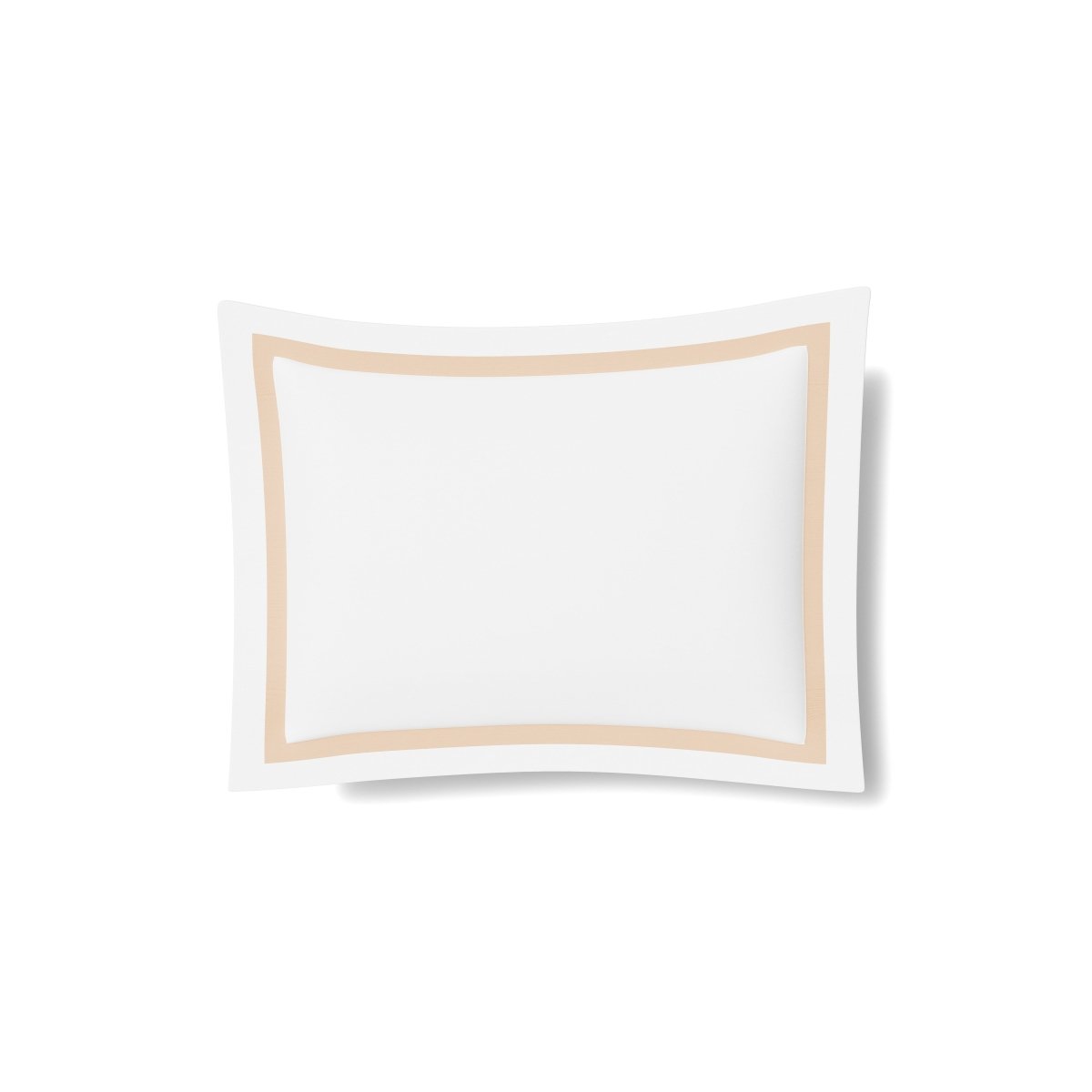 Pillow Sham in White and Taupe | Ready-to-Bed 2.0 Cotton & Trim Pillow Shams by Ann Gish