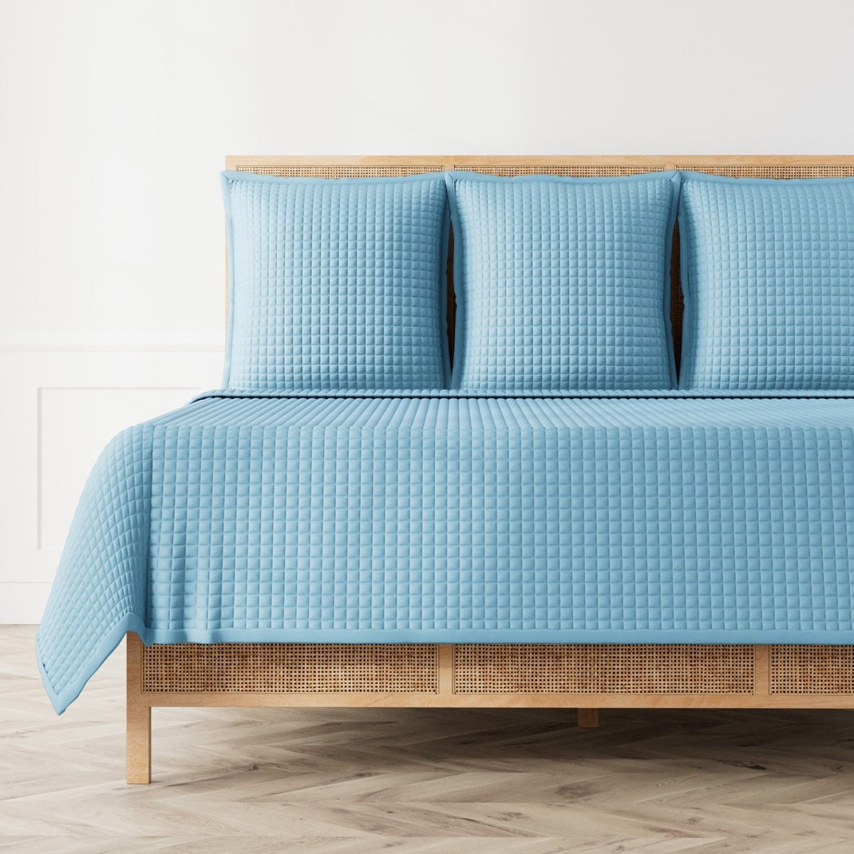 Quilted Coverlet - Ann Gish Ready-to-Bed 2.0 Bedding in Blue at Fig Linens and Home