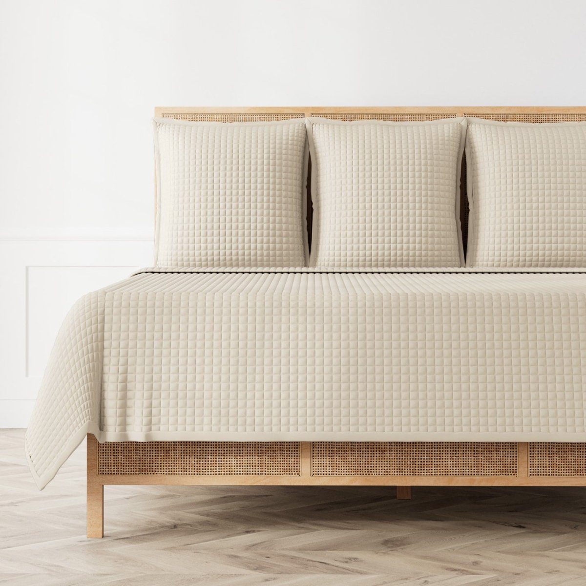 Quilted Coverlet - Ann Gish Ready-to-Bed 2.0 Bedding in Pumice at Fig Linens and Home