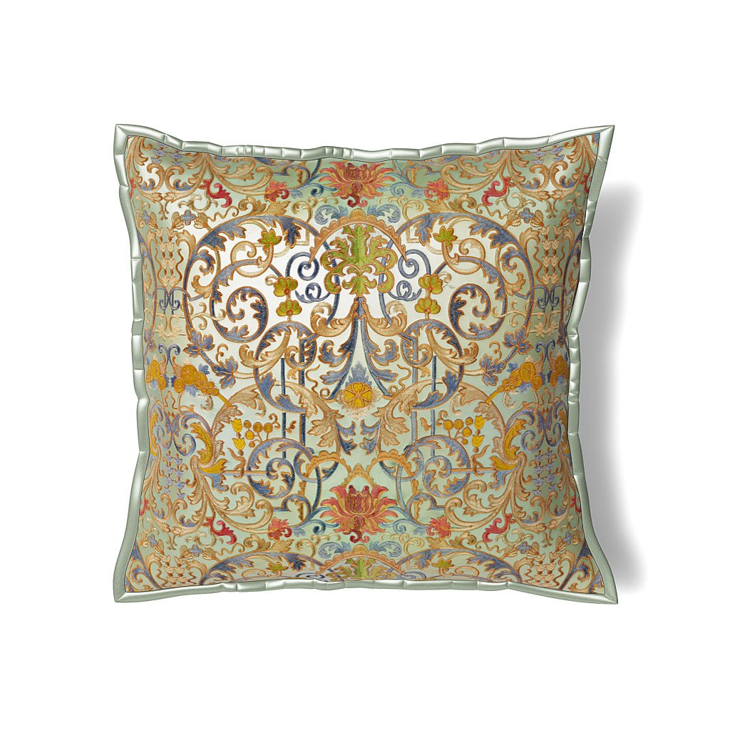 Venezia Decorative Pillows | The Met x Ann Gish - Green 22x22