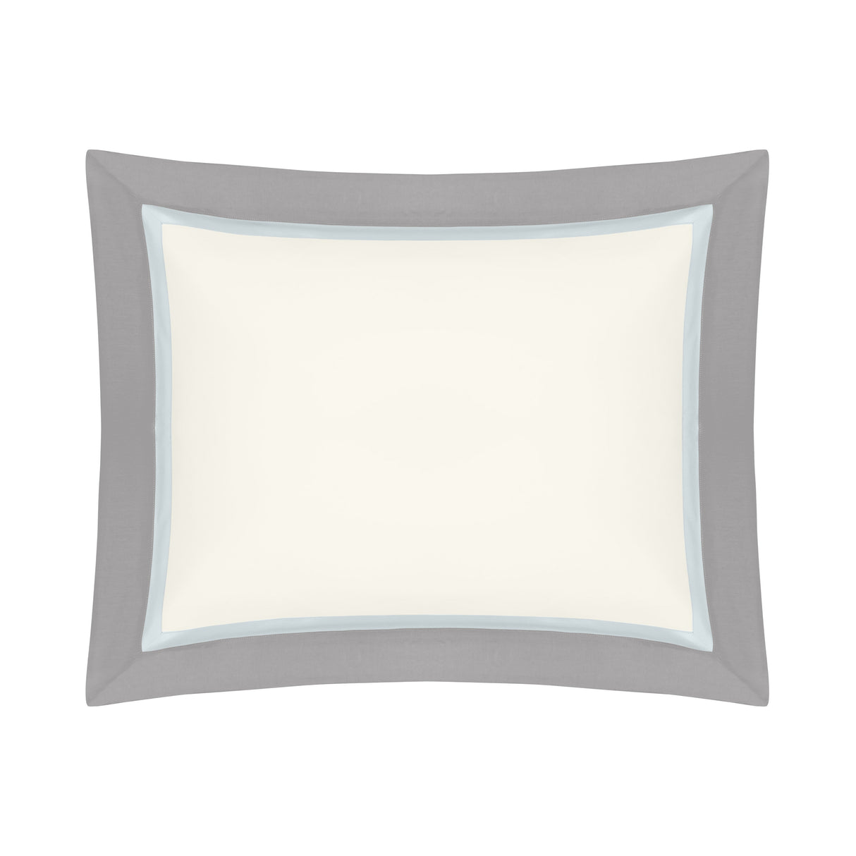 BORDERS BD SHAM - IVORY / SION BLUE / CHROME