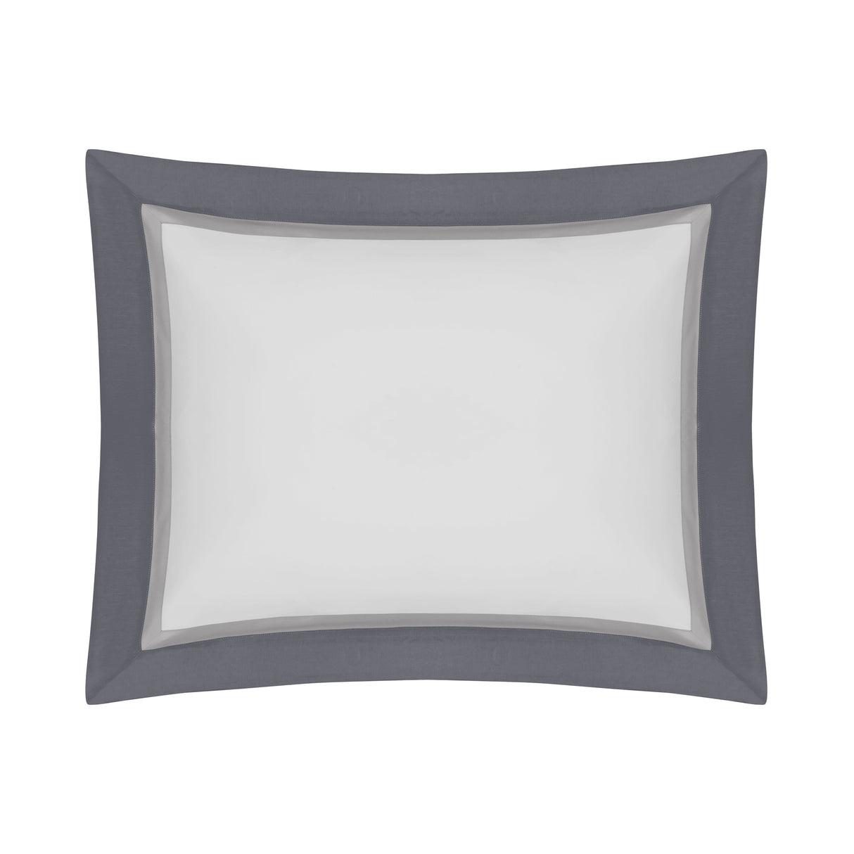 BORDERS BD SHAM - PEBBLE / CHROME / GRISAGLIA GRAY