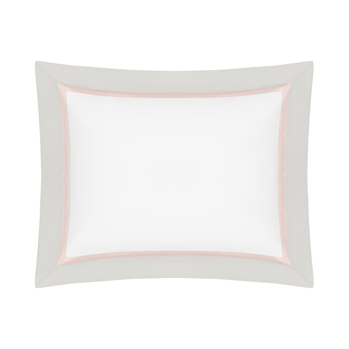 BORDERS BD SHAM - WHITE / LT PINK / PEBBLE