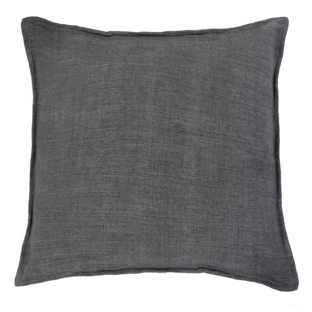 Montauk Charcoal Large Square Sham - Fig Linens