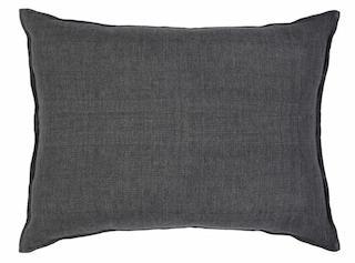 fig linens - pom pom at home - montauk charcoal grey big pillow