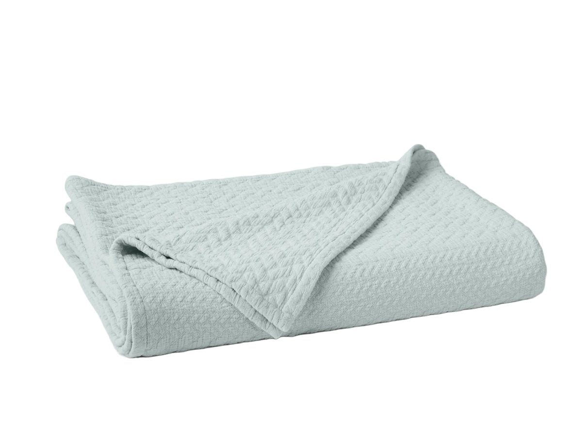 Coyuchi Angeles Organic Matelasse Blanket in Dew | Coverlets at Fig Linens and Home