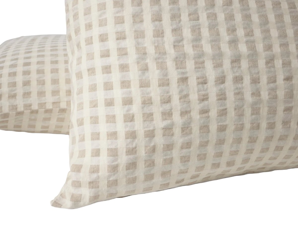 Pillow Sham Detail - Coyuchi Birch Undyed Organic Bedding at Fig Linens and Home 1