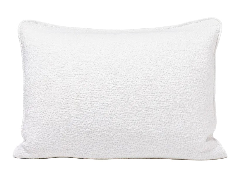 Pillow Sham - Coyuchi Cascade Organic Matelasse Alpine White at Fig Linens and Home
