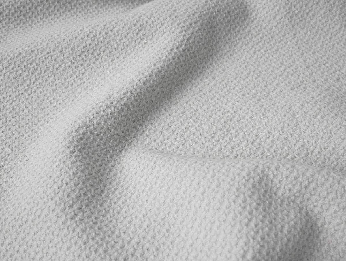 Swatch - Coyuchi Classic Organic Cotton Cloud Gray Blankets at Fig Linens and Home 2
