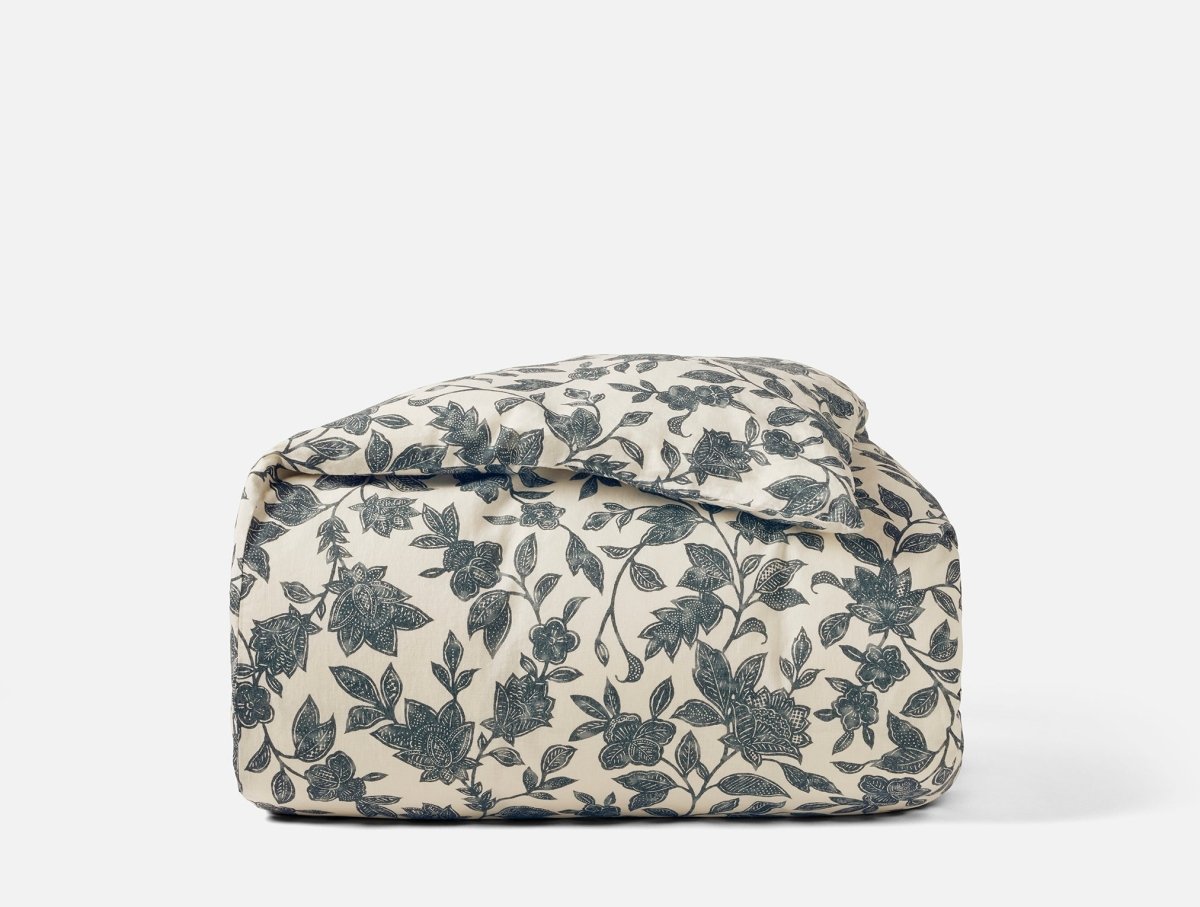 Ophelia Print Midnight Indigo Duvet Cover | Coyuchi at Fig Linens and Home
