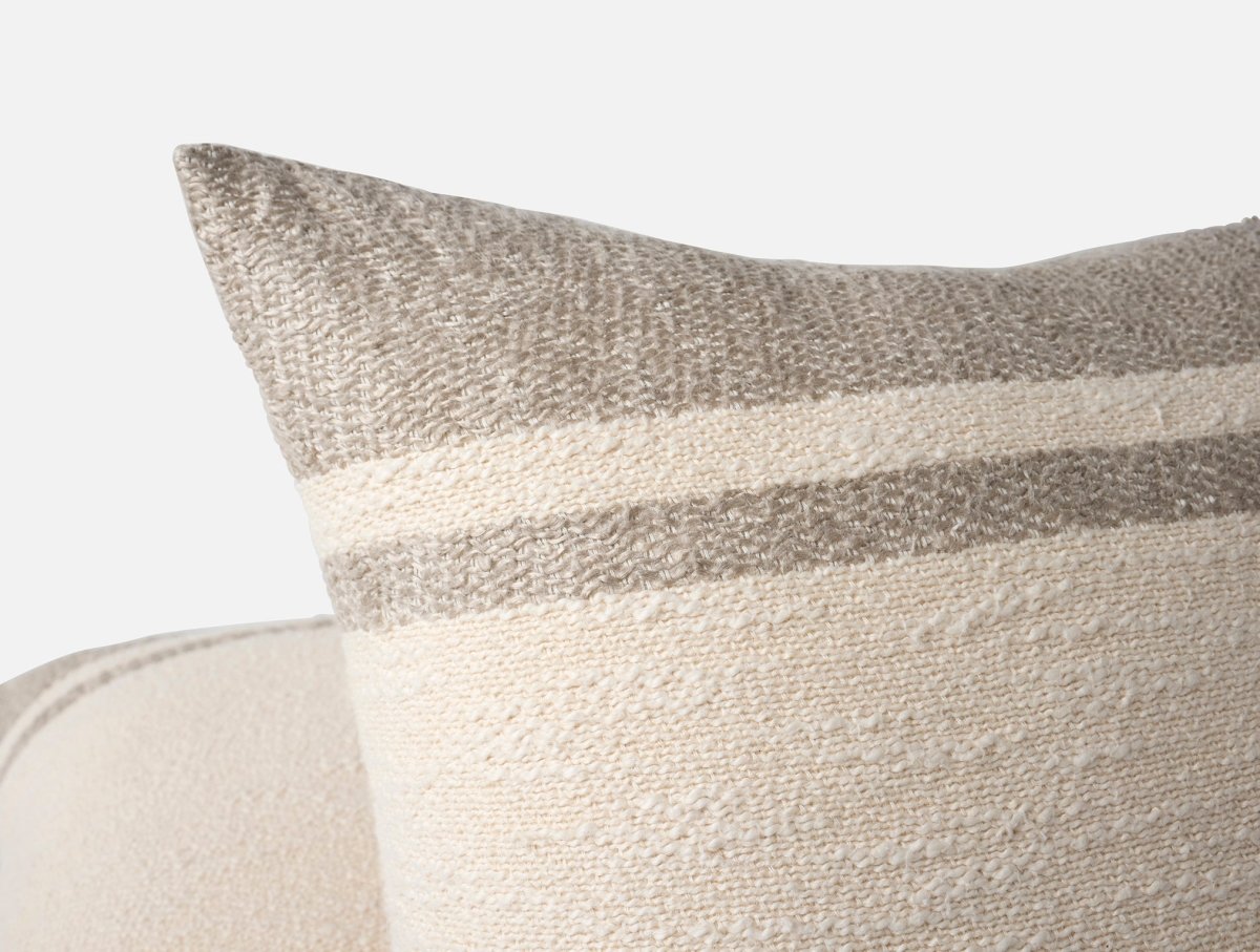 Coyuchi Pampas Organic Throw Pillow Cover at Fig Linens and Home - Detail View 1