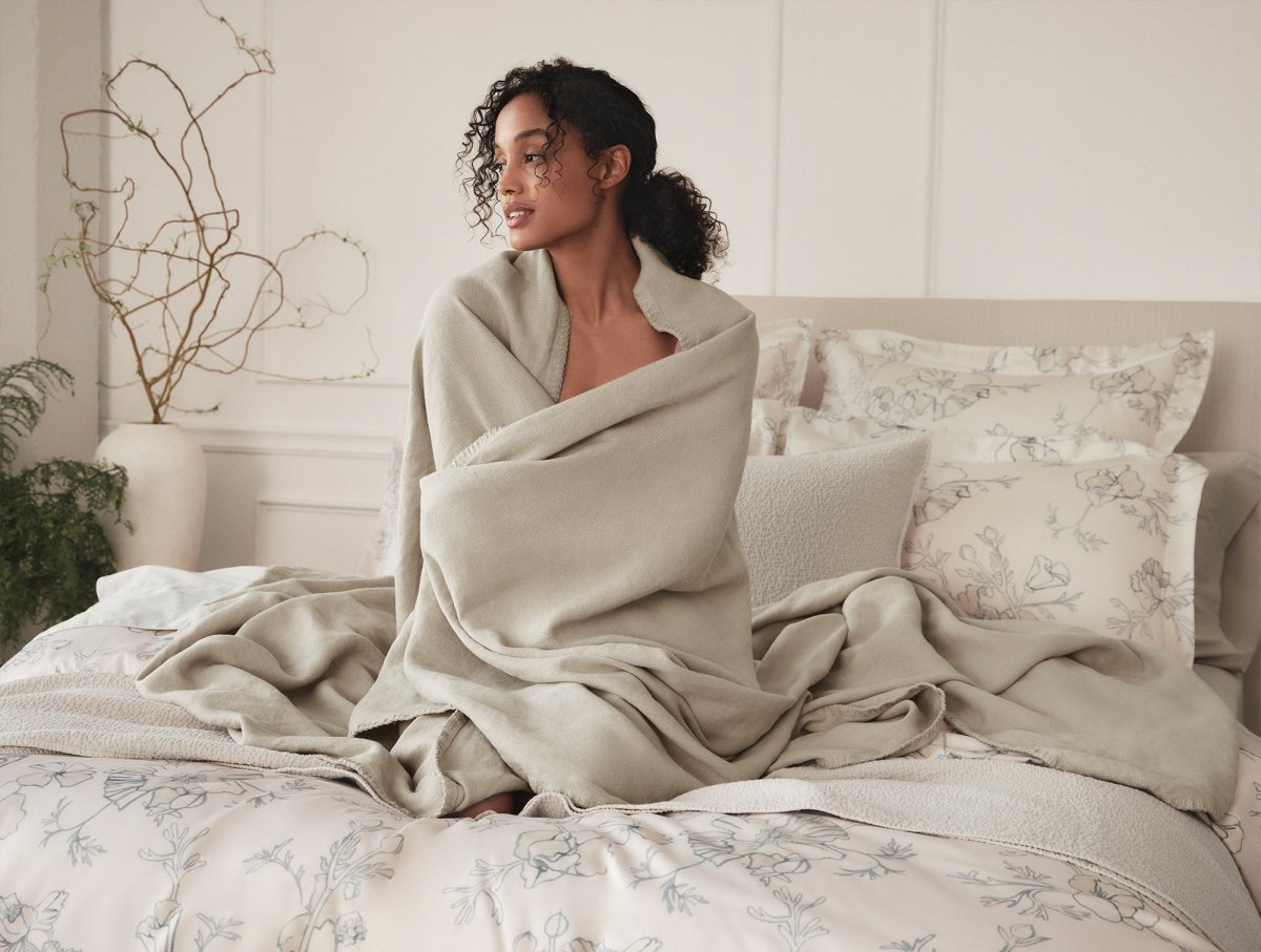 Coyuchi Romneya Organic Print Bedding | Duvet Covers and Shams at Fig Linens and Home - Lifestyle 4