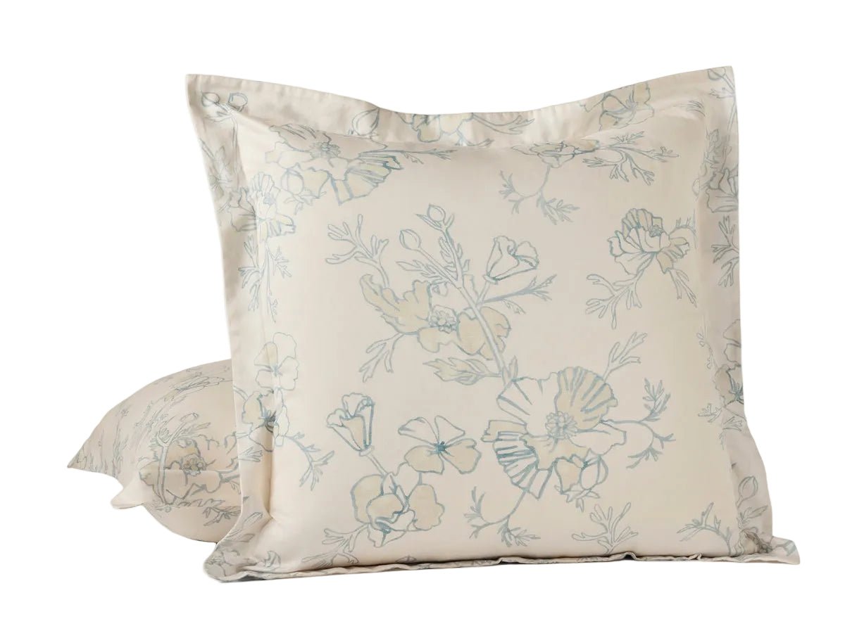 Euro Square Sham - Coyuchi Romneya Organic Print Bedding at Fig Linens and Home