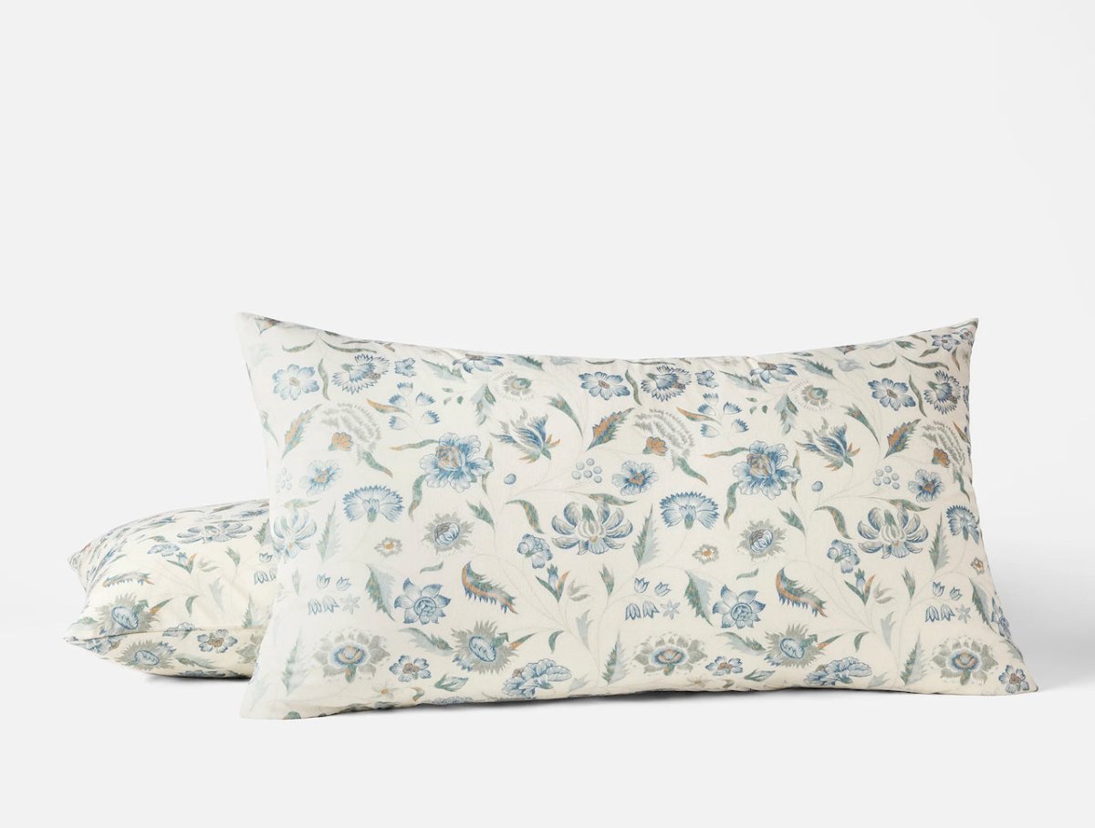 King Pillow Sham - Coyuchi Viola Cerulean Organic Bedding at Fig Linens and Home