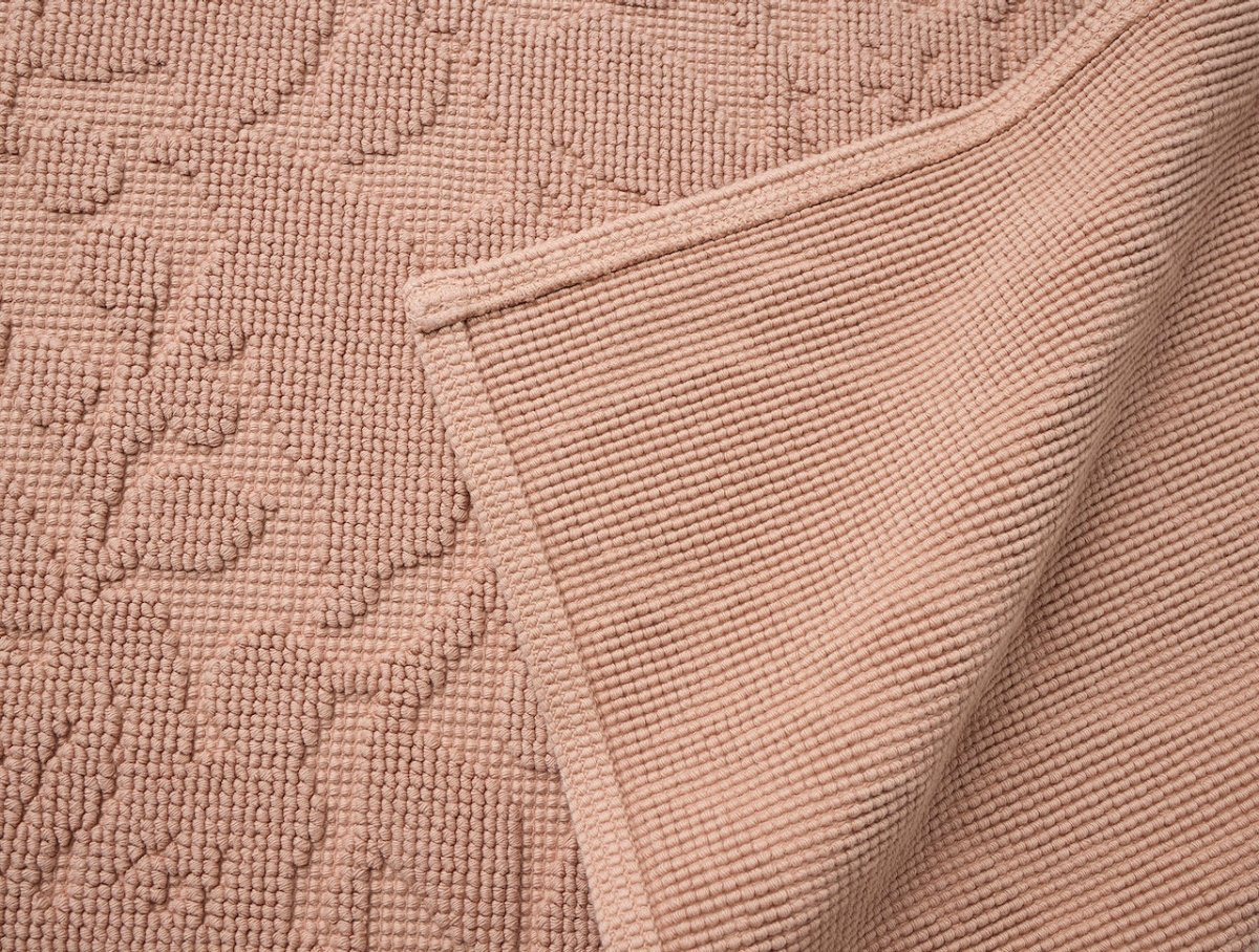 Wildflower Organic Bath Rug by Coyuchi in Antique Rose at Fig Linens and Home 3