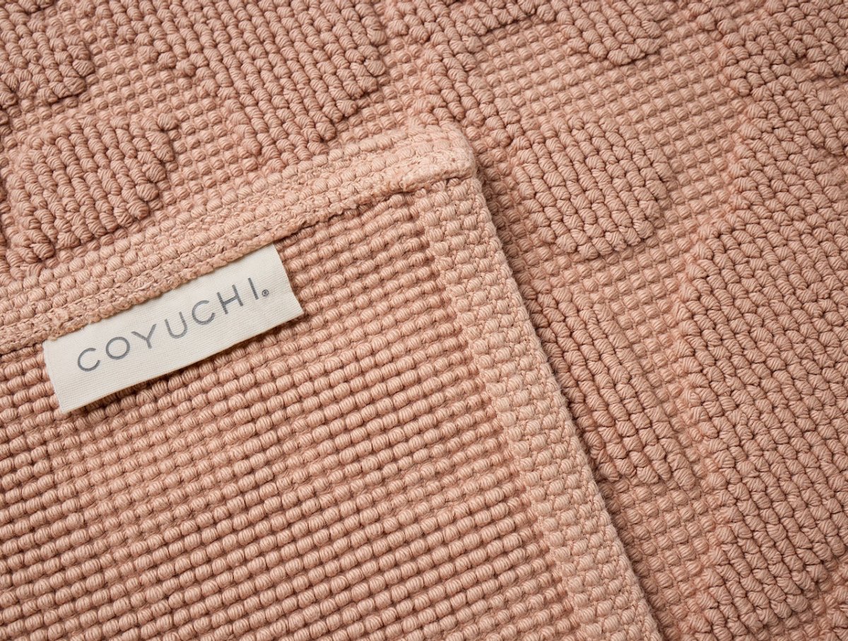 Wildflower Organic Bath Rug by Coyuchi in Antique Rose at Fig Linens and Home 2