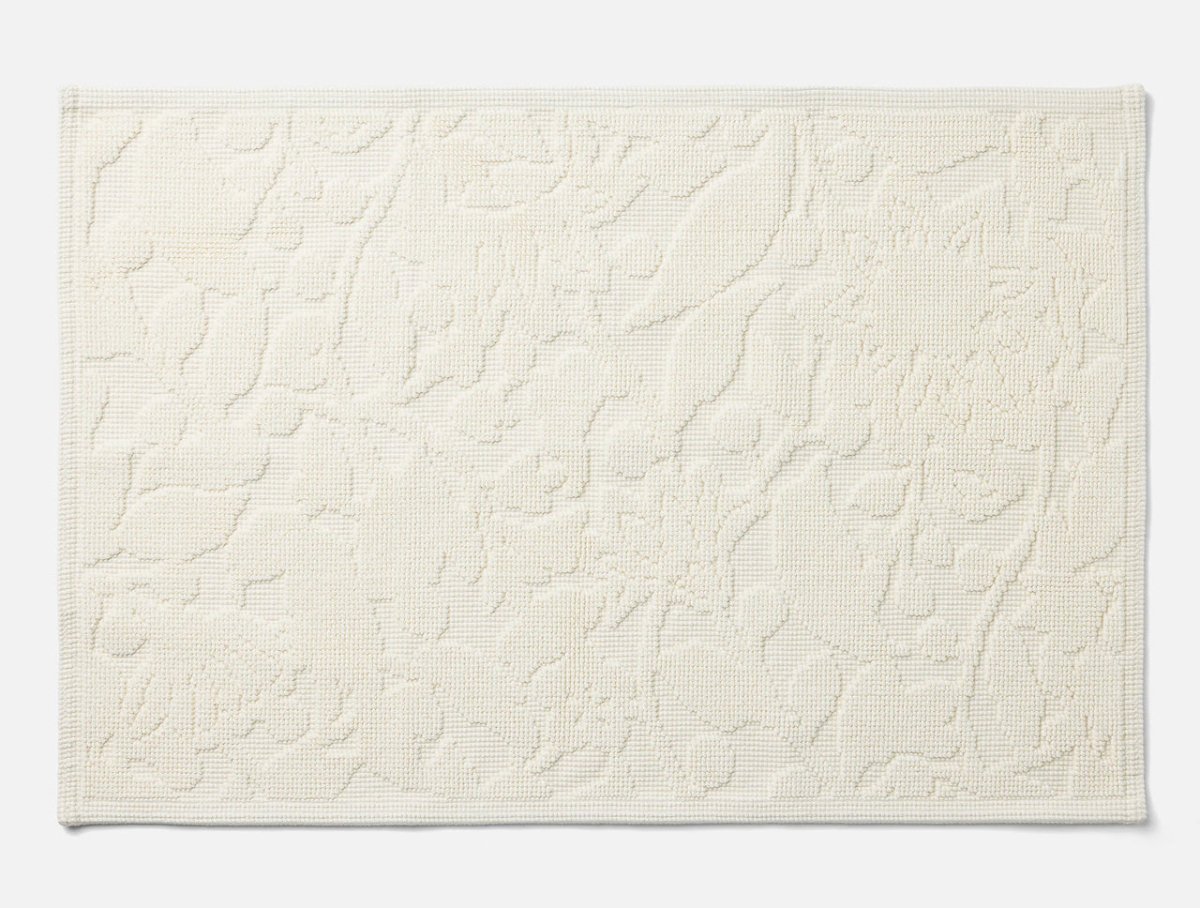 Wildflower Organic Bath Rug by Coyuchi in Undyed at Fig Linens and Home 1