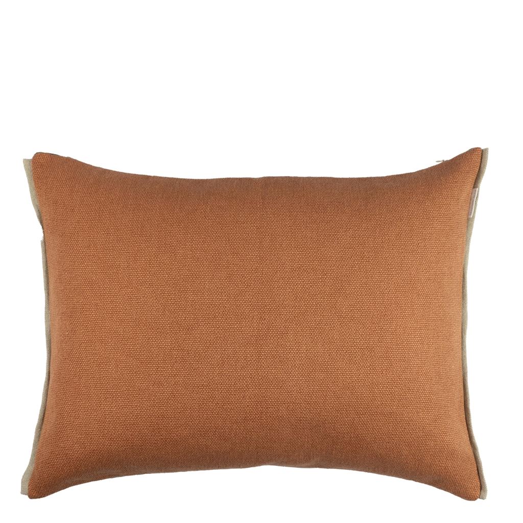 Carres ombres Terracotta Decorative Pillow - Designers Guild at Fig Linens and Home 53