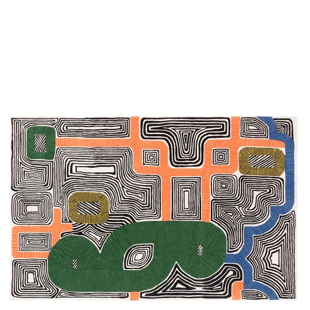 Christian Lacroix En Allant Aux Baux Cypres Rug at Fig Linens and Home - 79x118 Large Floor Rug